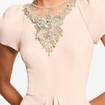 Abito lungo nocturne con cristalli in rosa Jenny packham - donna 