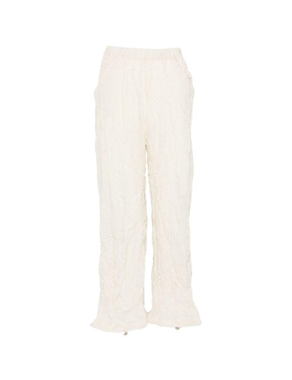 Pantaloni con vita elasticizzata in bianco Gongdid design - uomo 