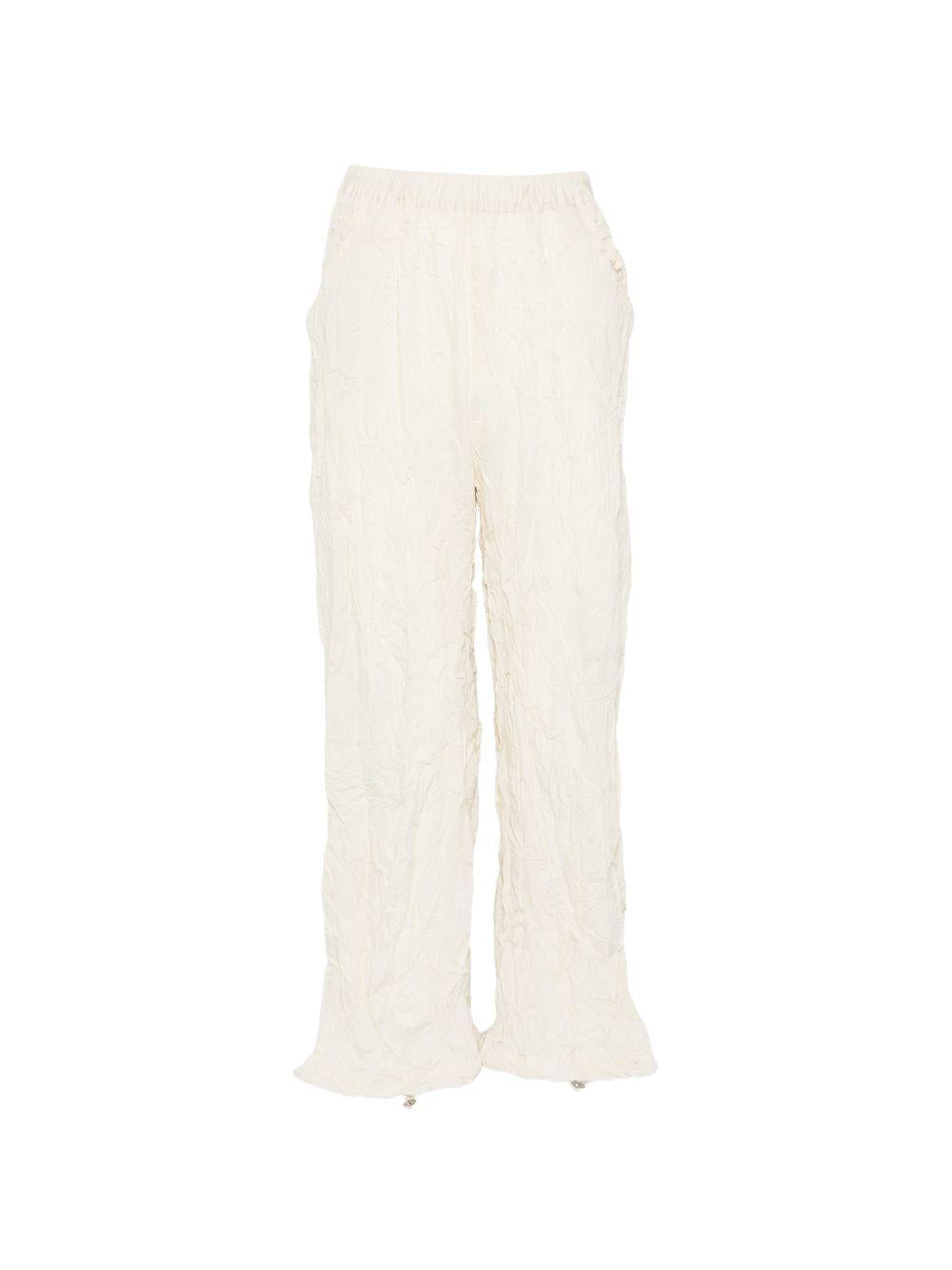 Pantaloni con vita elasticizzata in bianco Gongdid design - uomo 