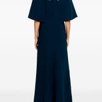 Abito lungo star shower con cristalli in blu Jenny packham - donna 