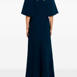 Abito lungo star shower con cristalli in blu Jenny packham - donna 