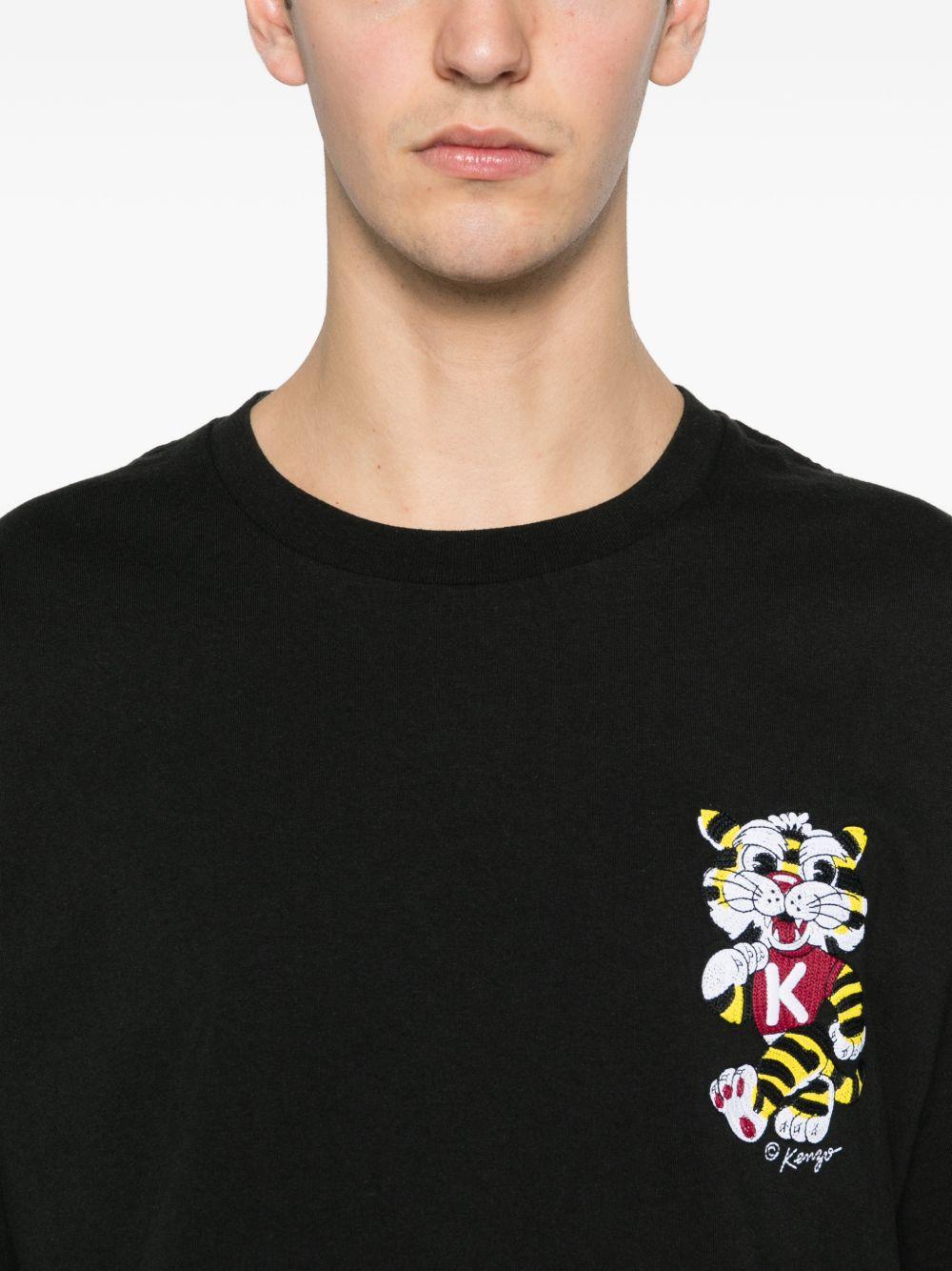 T-shirt ricamata in nero Kenzo - uomo 