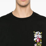 T-shirt ricamata in nero Kenzo - uomo 