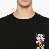 T-shirt ricamata in nero Kenzo - uomo 