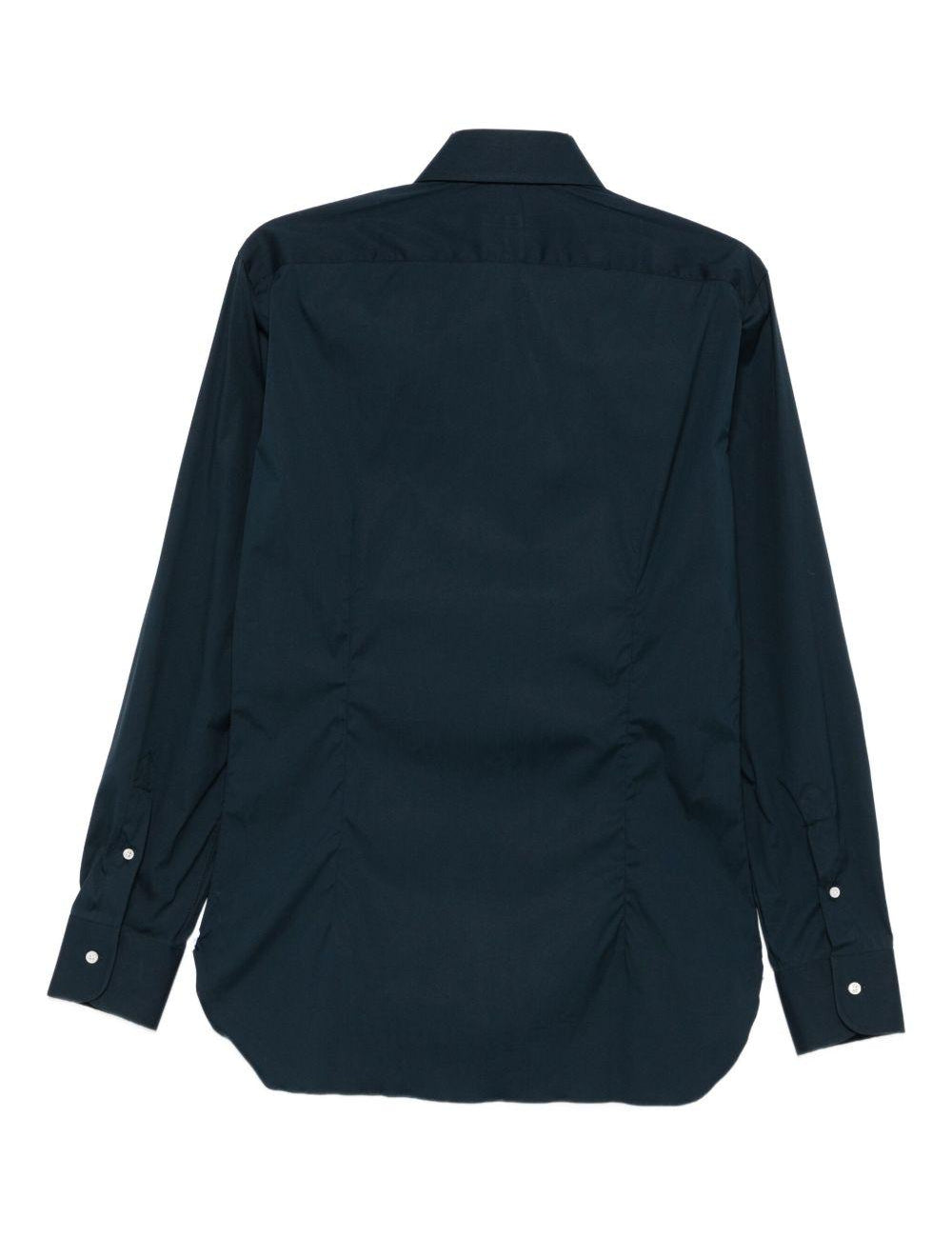 Camicia a maniche lunghe in blu Barba - uomo 