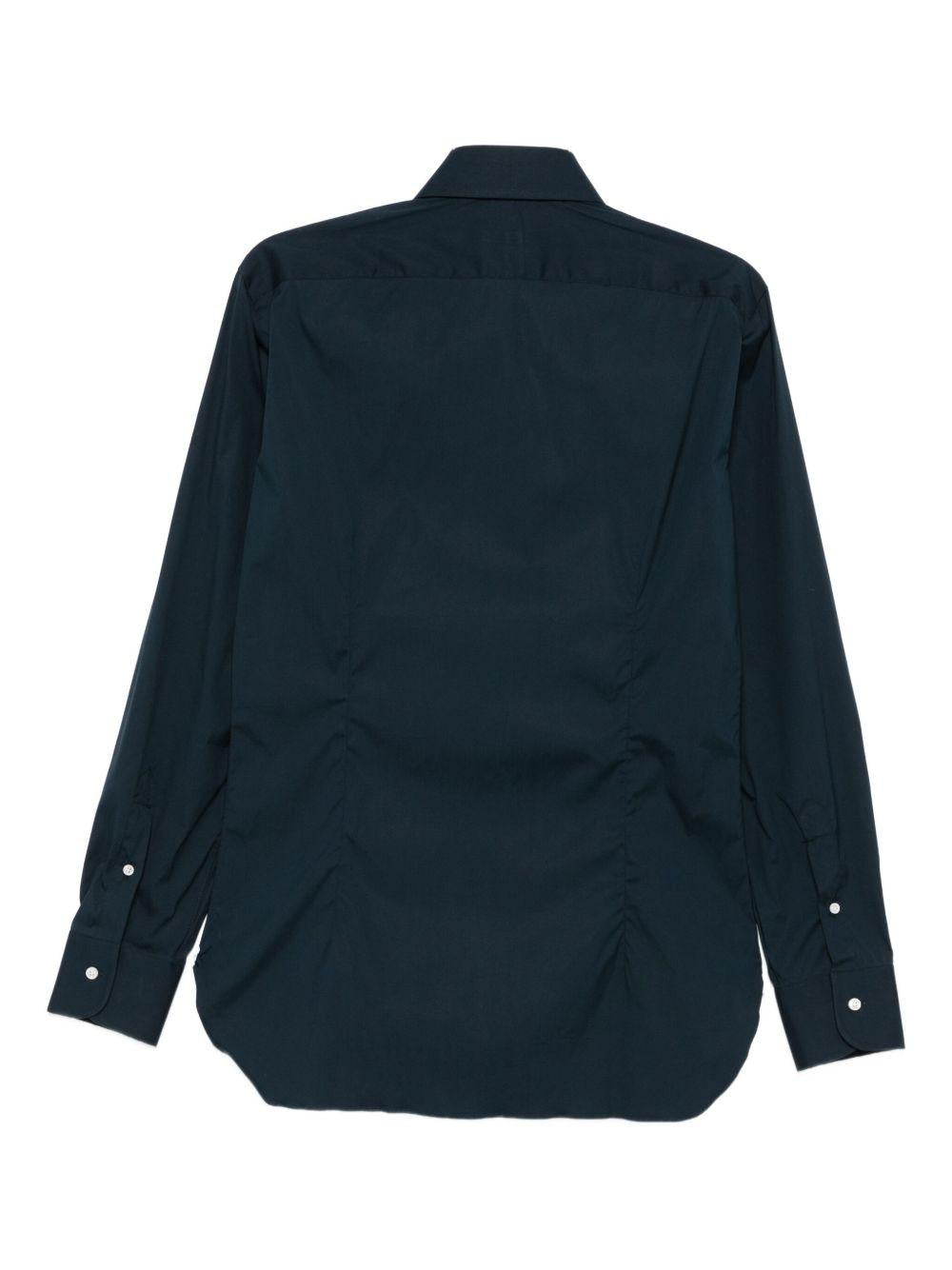 Camicia a maniche lunghe in blu Barba - uomo 