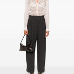 Pantalone a gamba ampia partan in grigio Dries van noten - donna 