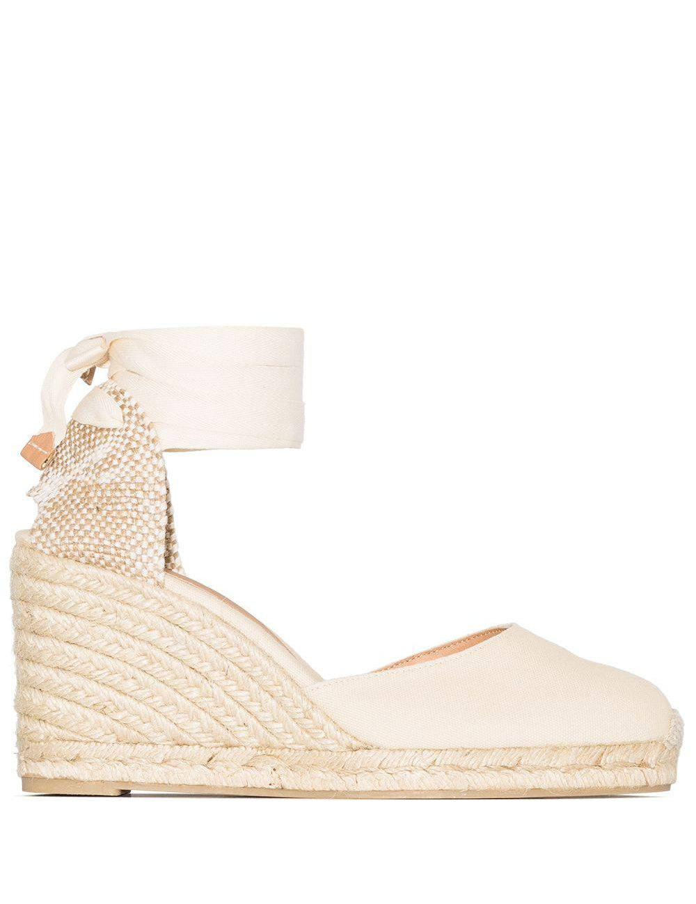 Espadrillas con zeppa in tela Carina in avorio Castañer - donna 