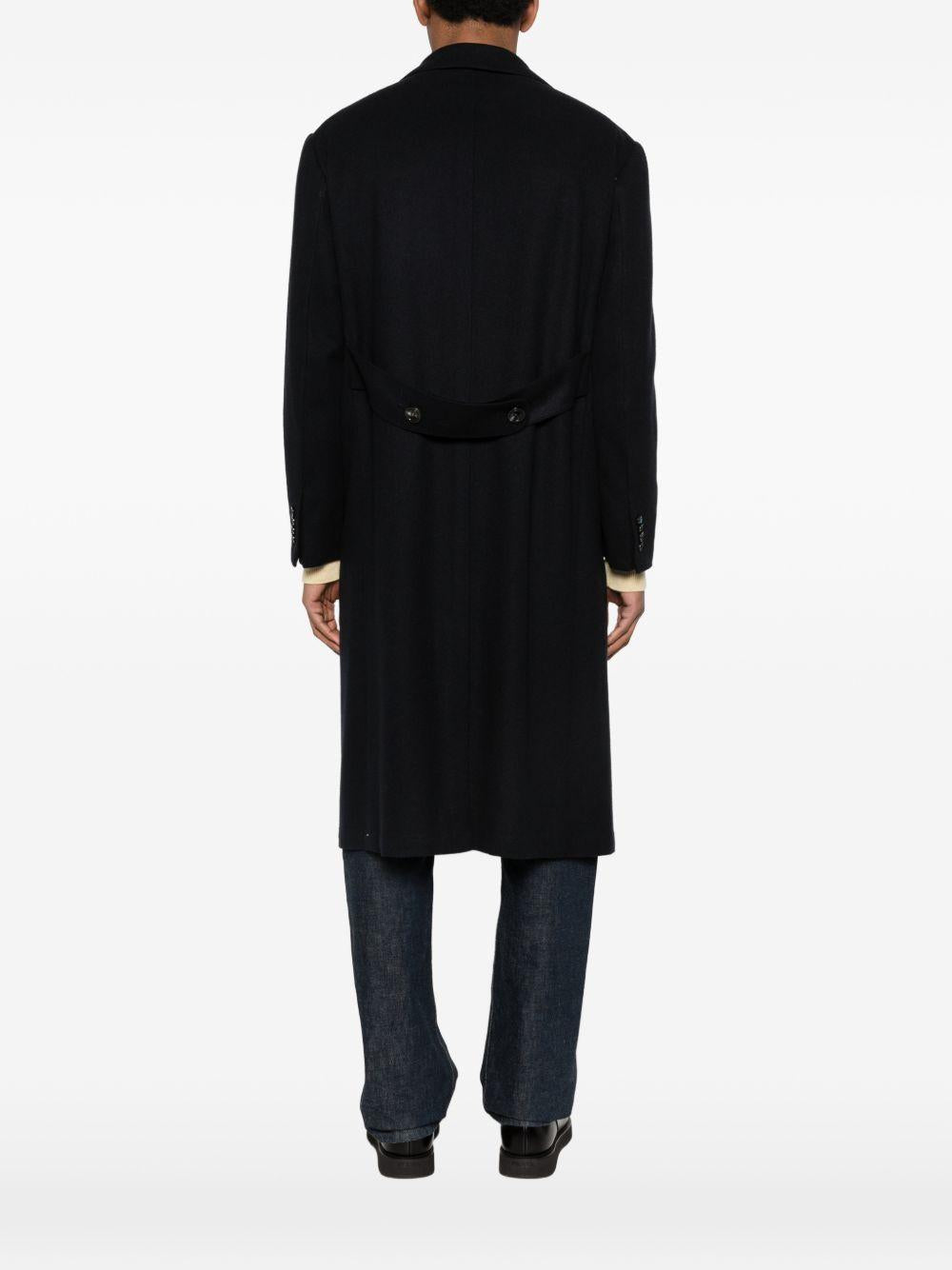 Cappotto doppiopetto in blu Kiton - uomo 
