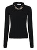Maglione con dettaglio a catena in nero Rabanne - donna
