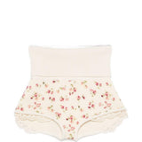 Shorts in pizzo con stampa floreale in avorio Magda butrym - donna 