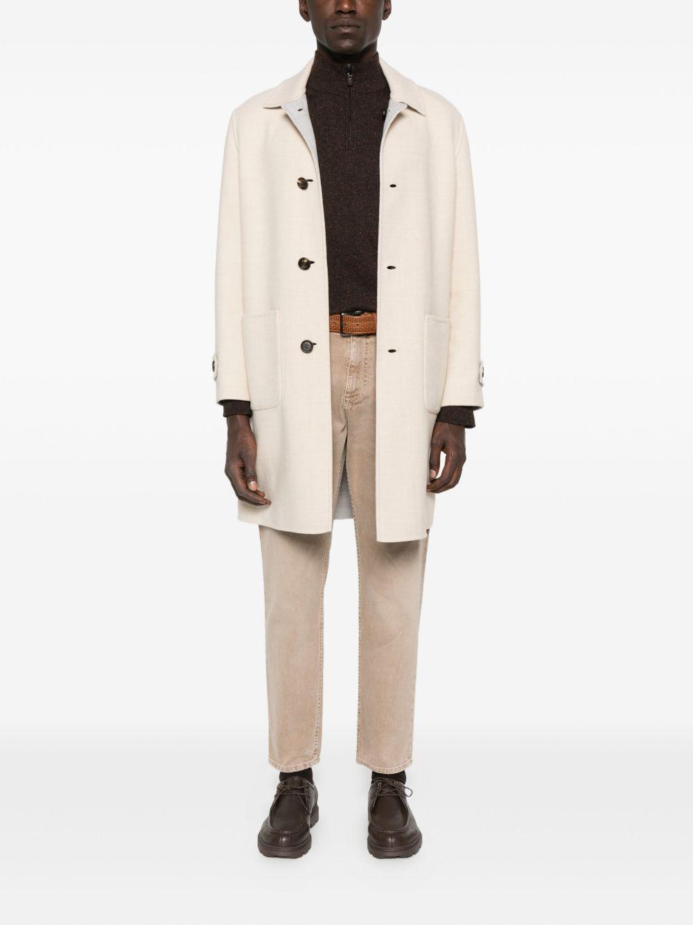 Cappotto monopetto con tasche a toppa in beige Eleventy - uomo 