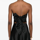 Top corto in nero Forte forte - donna 