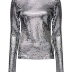 Top a maniche lunghe con decorazioni in argento Mm6 maison margiela - donna 