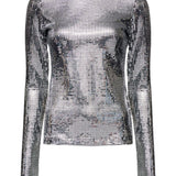Top a maniche lunghe con decorazioni in argento Mm6 maison margiela - donna 