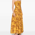 abito lungo senza spalline in giallo ALEMAIS - donna 