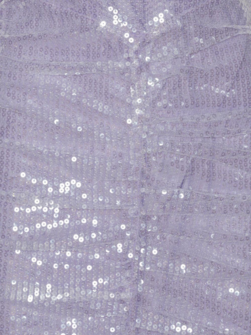 Abito midi con paillettes in viola Rotate - donna 