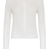 Cardigan con chiusura nascosta in bianco Brunello cucinelli - donna 