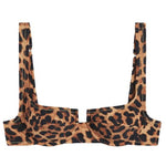 Bikini top con stampa leopardata multicolore Reina Olga - donna 