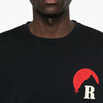 T-shirt con grafica del logo in nero Rhude - uomo 