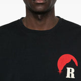 T-shirt con grafica del logo in nero Rhude - uomo 