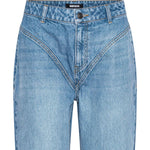 Jeans a vita alta in blu 