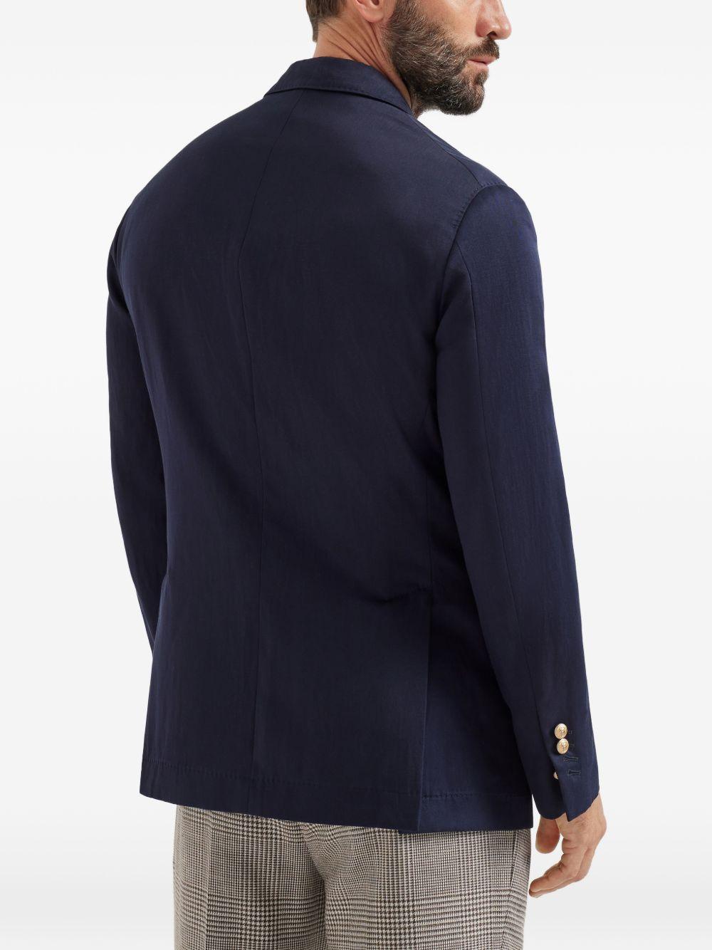 Blazer doppiopetto in blu Brunello cucinelli - uomo 