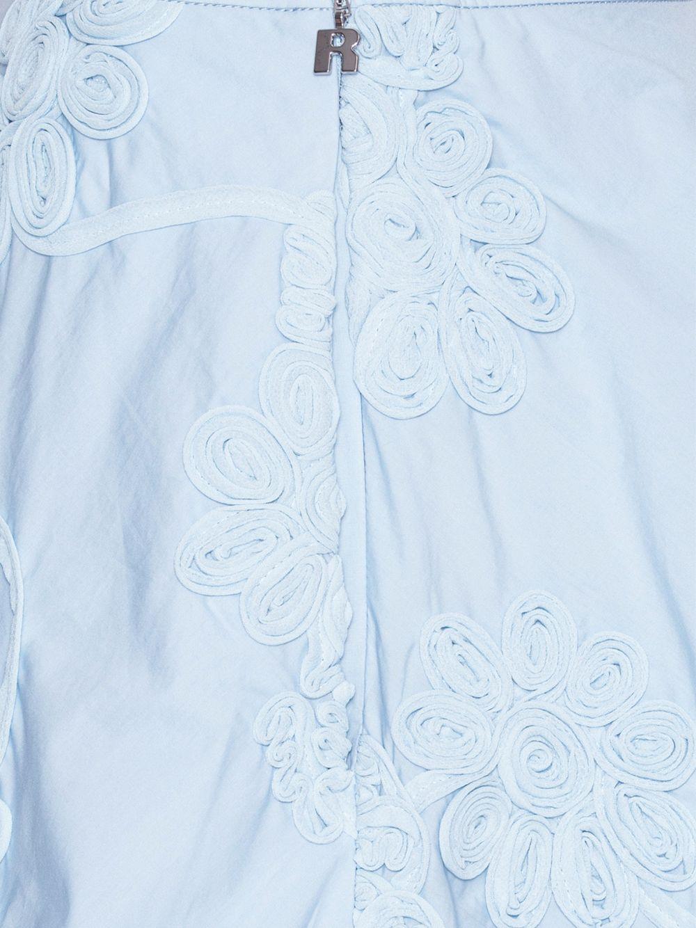 Gonna mini a fiori in azzurro ROTATE - donna 