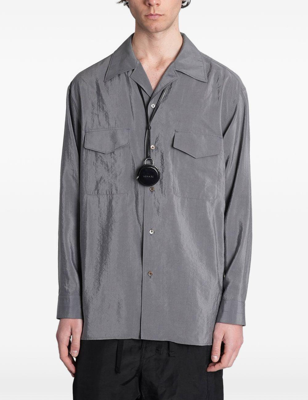 Camicia con tasche in grigio Lemaire - uomo 