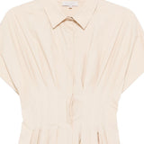 Abito midi a pieghe con blocchi di colore in beige Antonelli - donna 