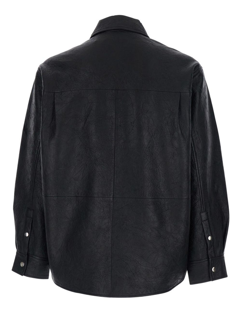 Giacca in pelle con zip in nero Sunflower - uomo 
