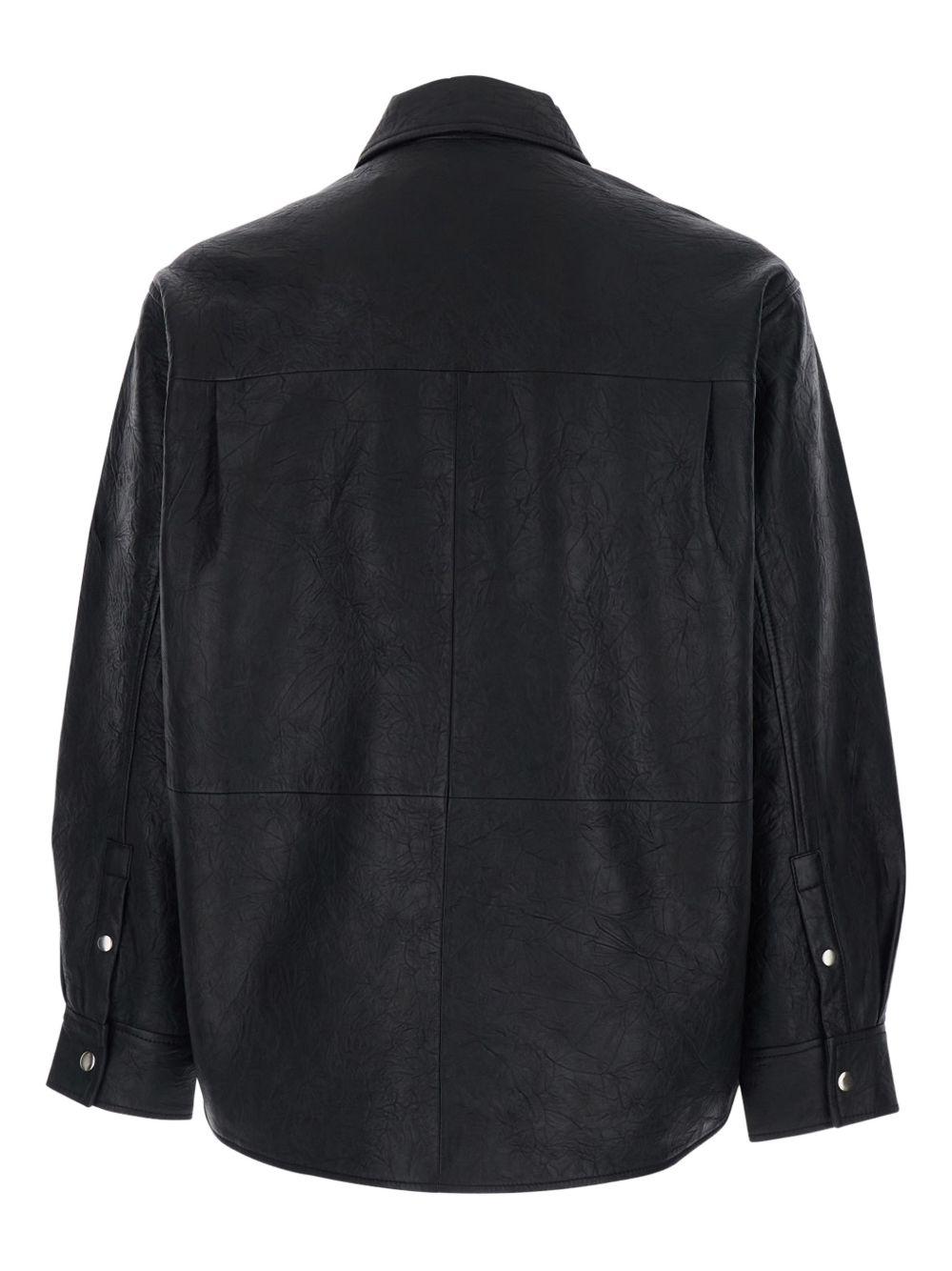 Giacca in pelle con zip in nero Sunflower - uomo 