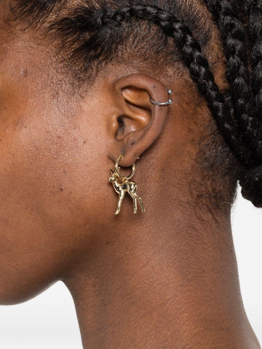 Orecchini a cerchio con sfera di cervo in oro Vivienne westwood - donna 