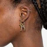 Orecchini a cerchio con sfera di cervo in oro Vivienne westwood - donna 