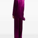 Giacca doppiopetto satinata in viola Alberta Ferretti - donna 