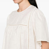 Top a pannelli con ricami floreali in bianco Maxmara weekend - donna 