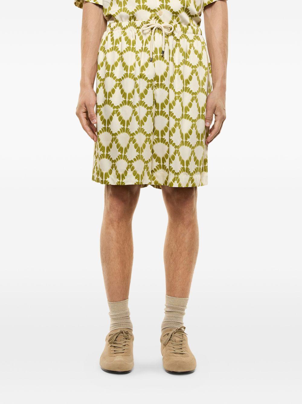 Shorts con coulisse in bianco Laneus - uomo 