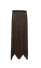 Long fringed skirt in brown Bless - women