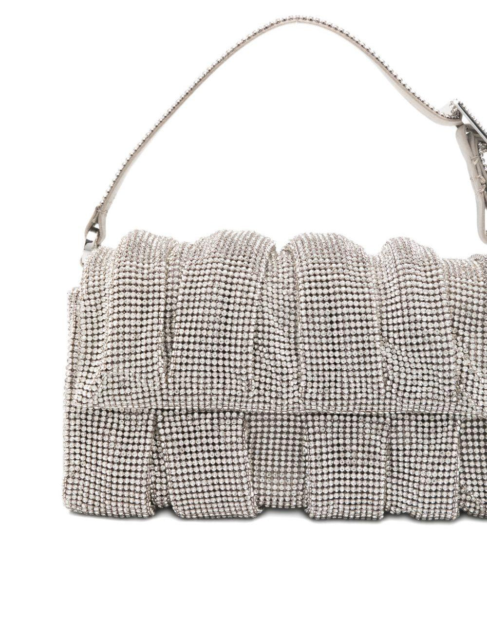 Borsa a mano con cristalli in argento Benedetta Bruzziches - donna 