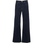 Jeans in cotone a gamba larga in blu Ag jeans - donna 