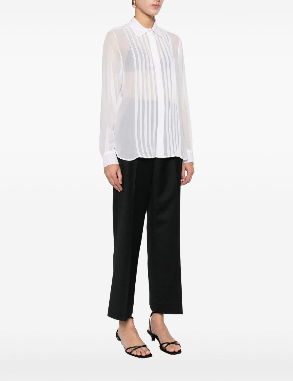 Camicia plissettata in bianco Tagliatore - donna 