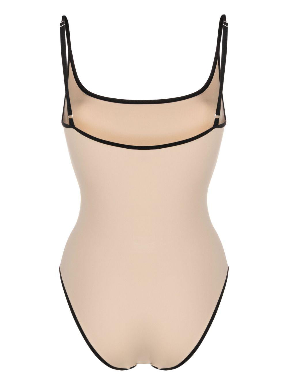 Costume intero con spalline sottili in beige Toteme - donna 