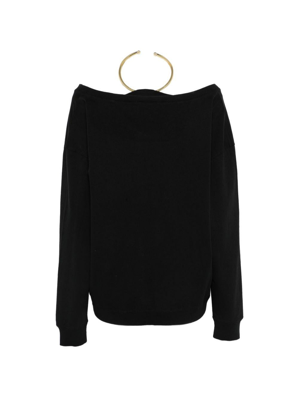 Top con scollo a barca in nero Darkpark - donna 