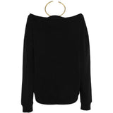 Top con scollo a barca in nero Darkpark - donna 