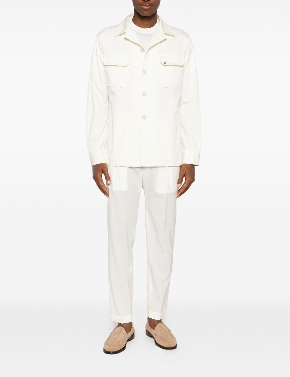 Pantaloni Tibero con pieghe pressate in bianco Briglia 1949 - uomo 