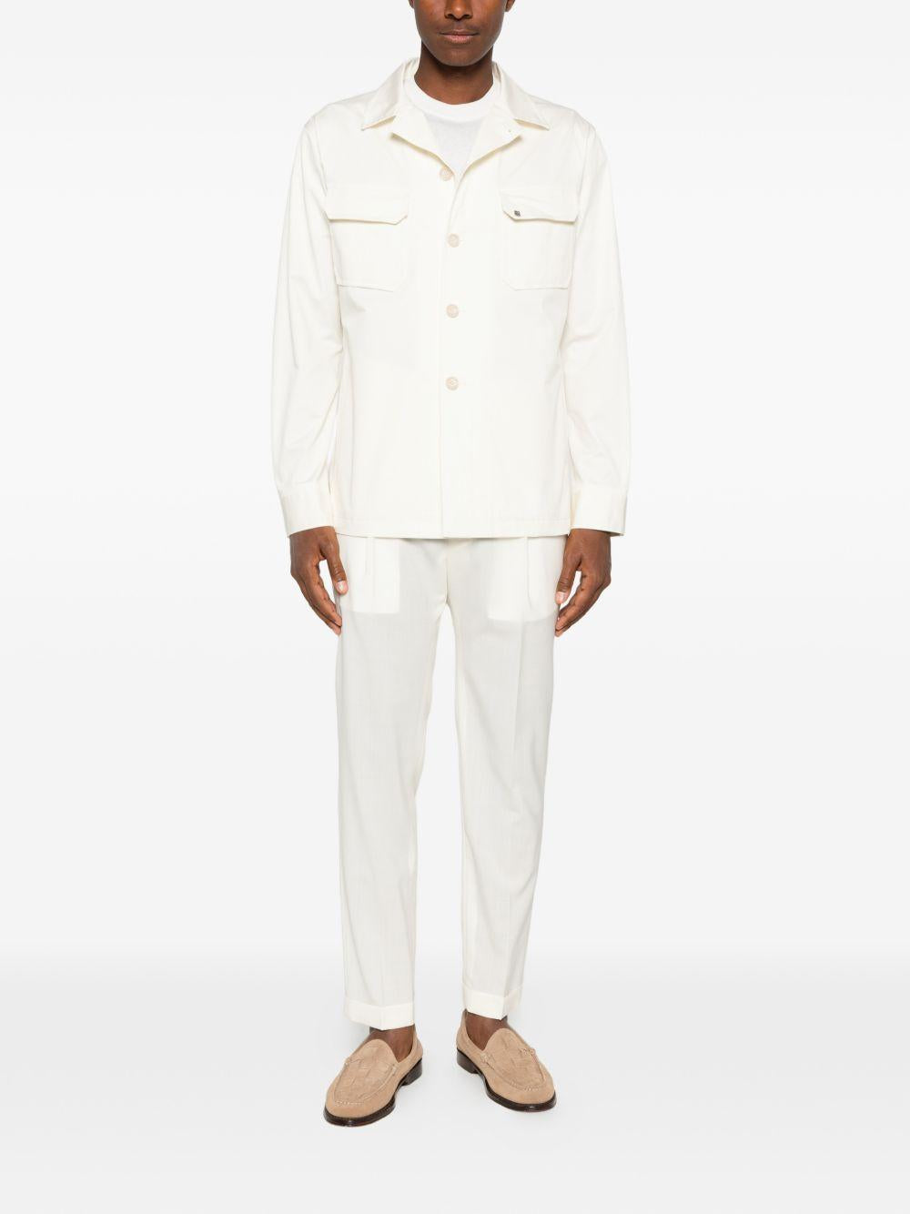 Pantaloni Tibero con pieghe pressate in bianco Briglia 1949 - uomo 