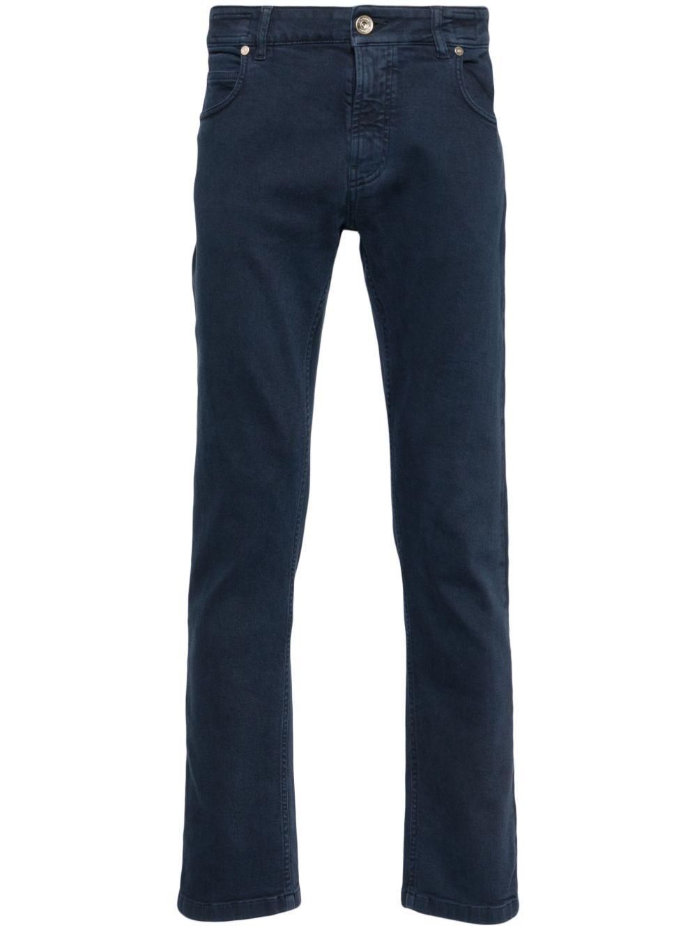 Jeans affusolati a vita bassa in blu Eleventy - uomo 