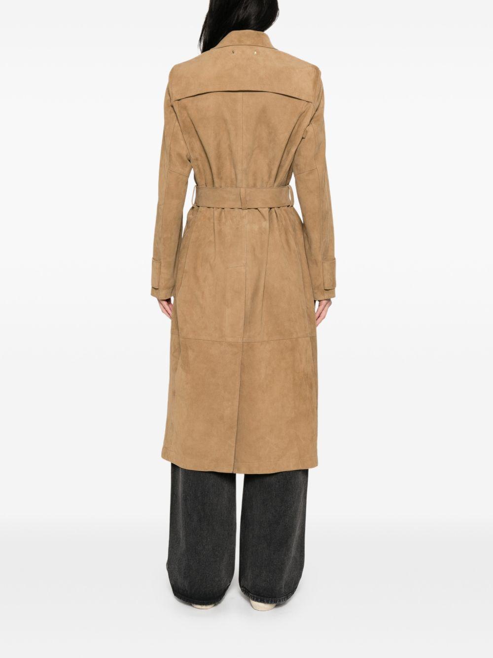 Cappotto con cintura in marrone Golden goose - donna 