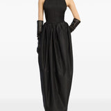 Abito con scollo all'americana in nero Rotate holiday - donna 