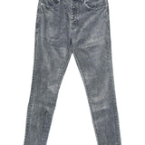 Jeans con lavaggio acido in blu Purple - uomo 